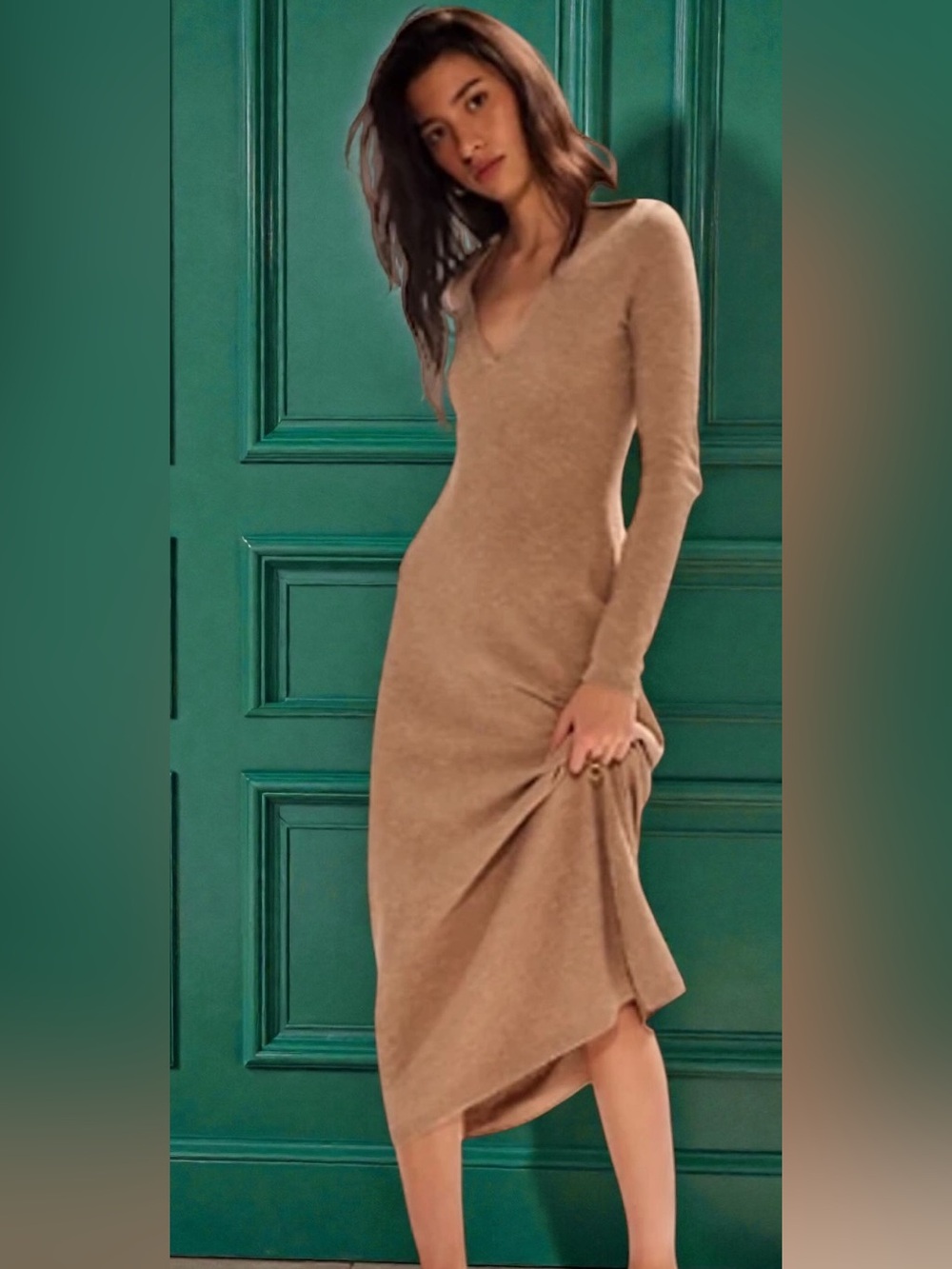 Free People Free-Est Audrina Cotton/Linen Midi Dress. Size: Large NWOT